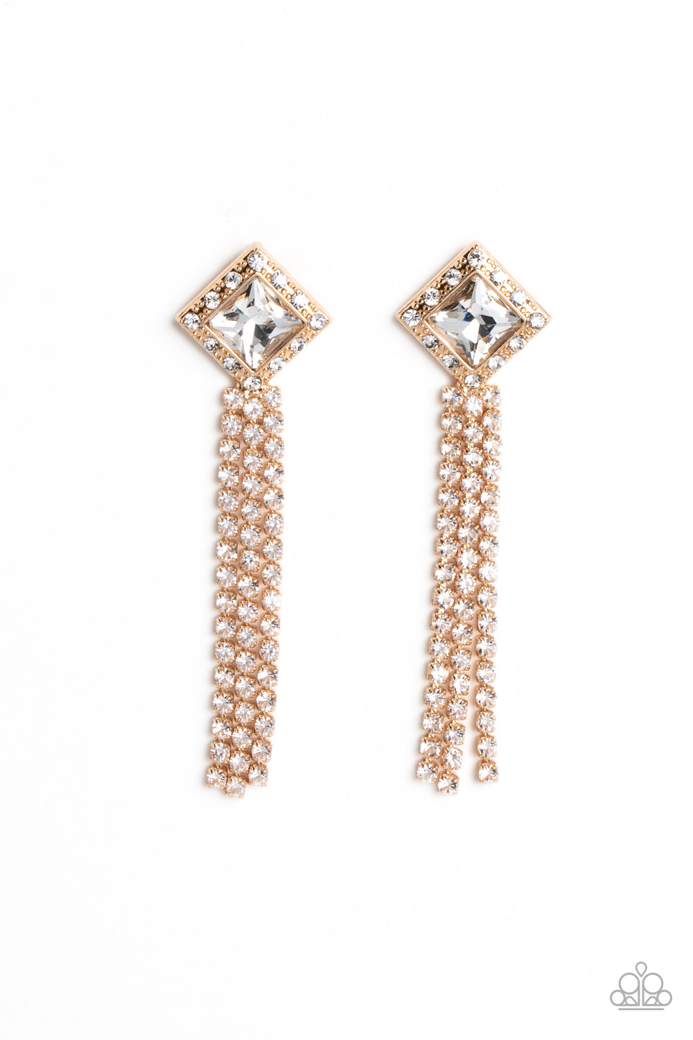 Seasonal Sparkle - gold - Paparazzi earrings