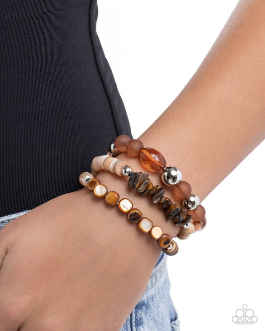 Seasonal Stretch - brown - Paparazzi bracelet
