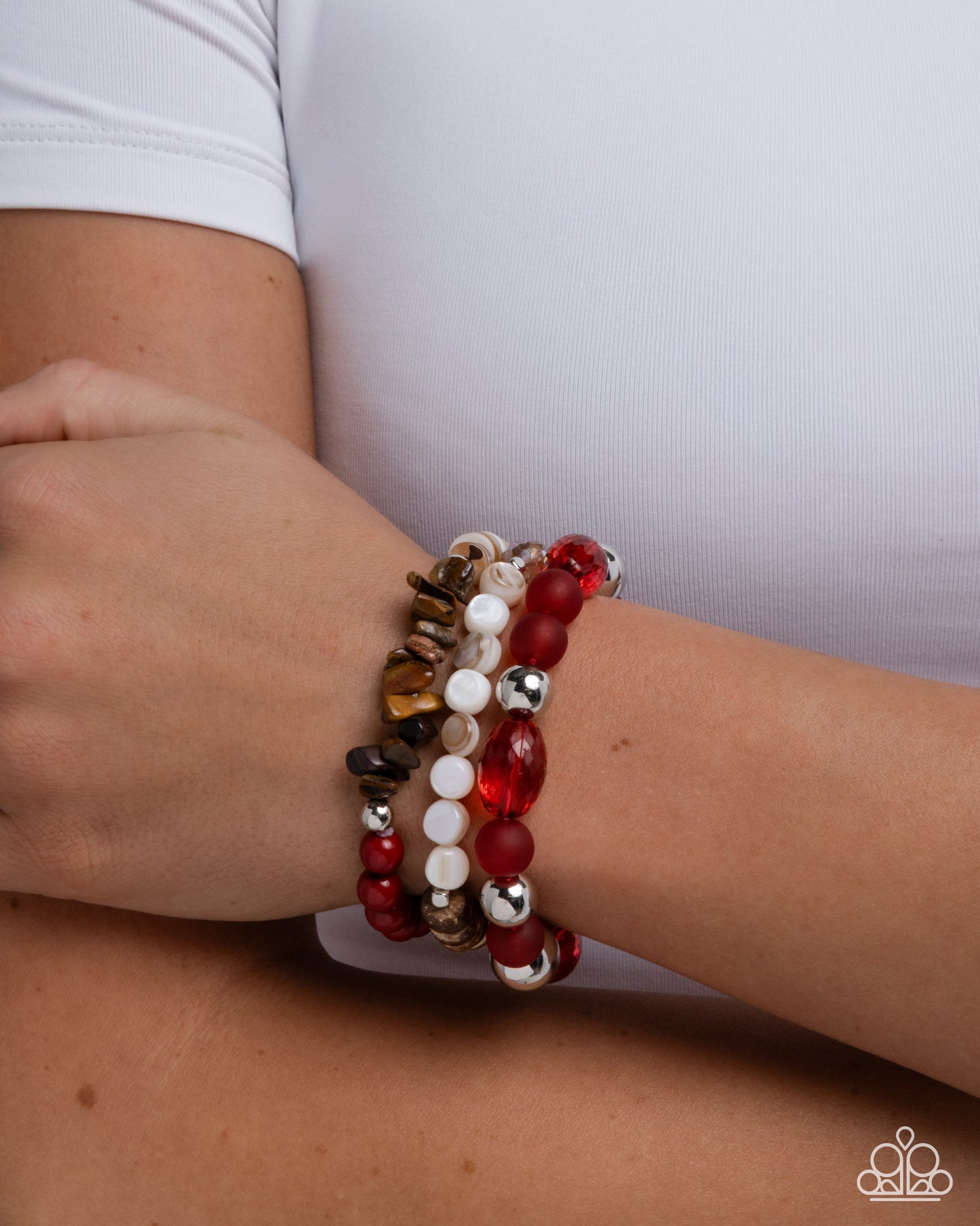 Seasonal Stretch - red - Paparazzi bracelet