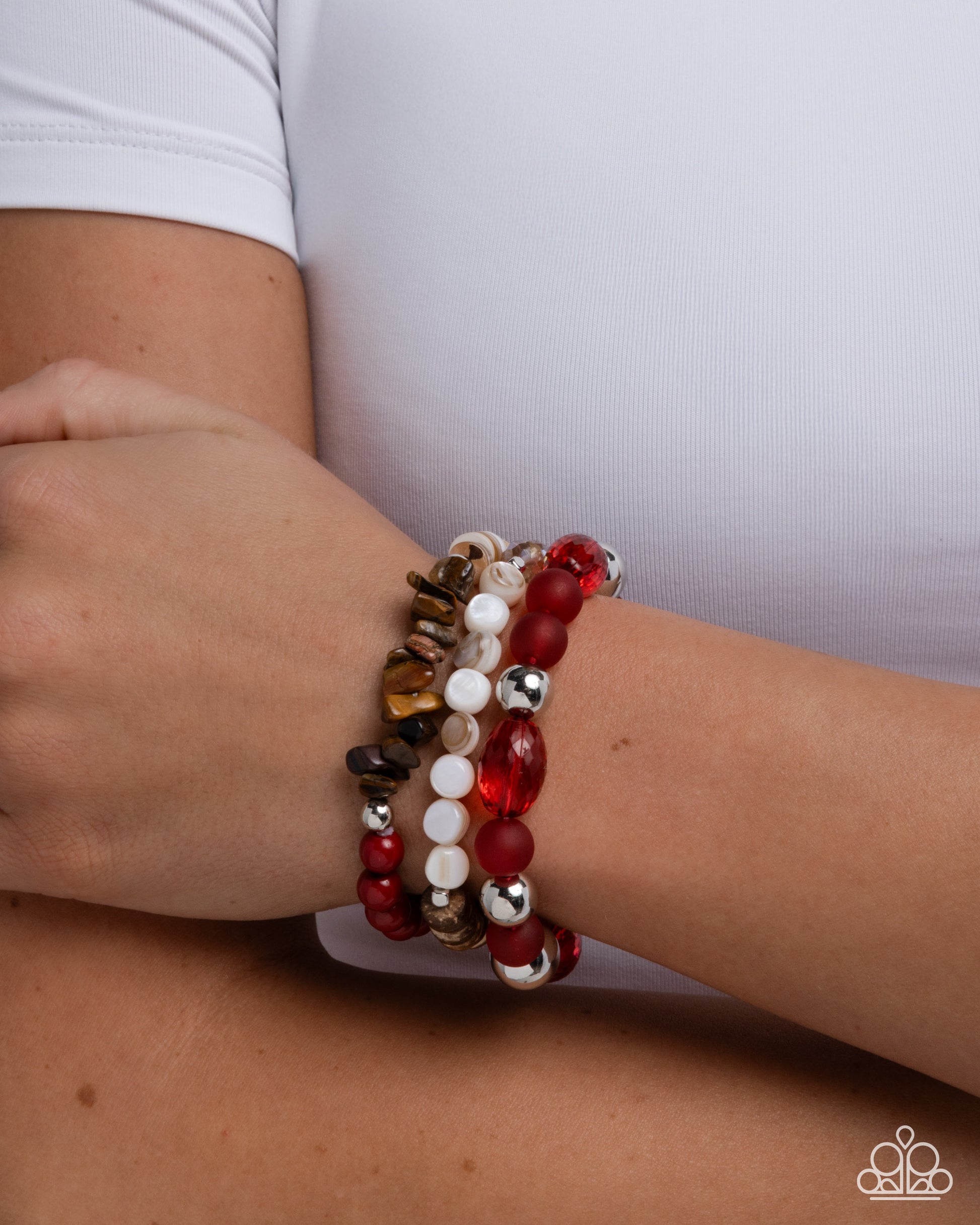 Seasonal Stretch - red - Paparazzi bracelet