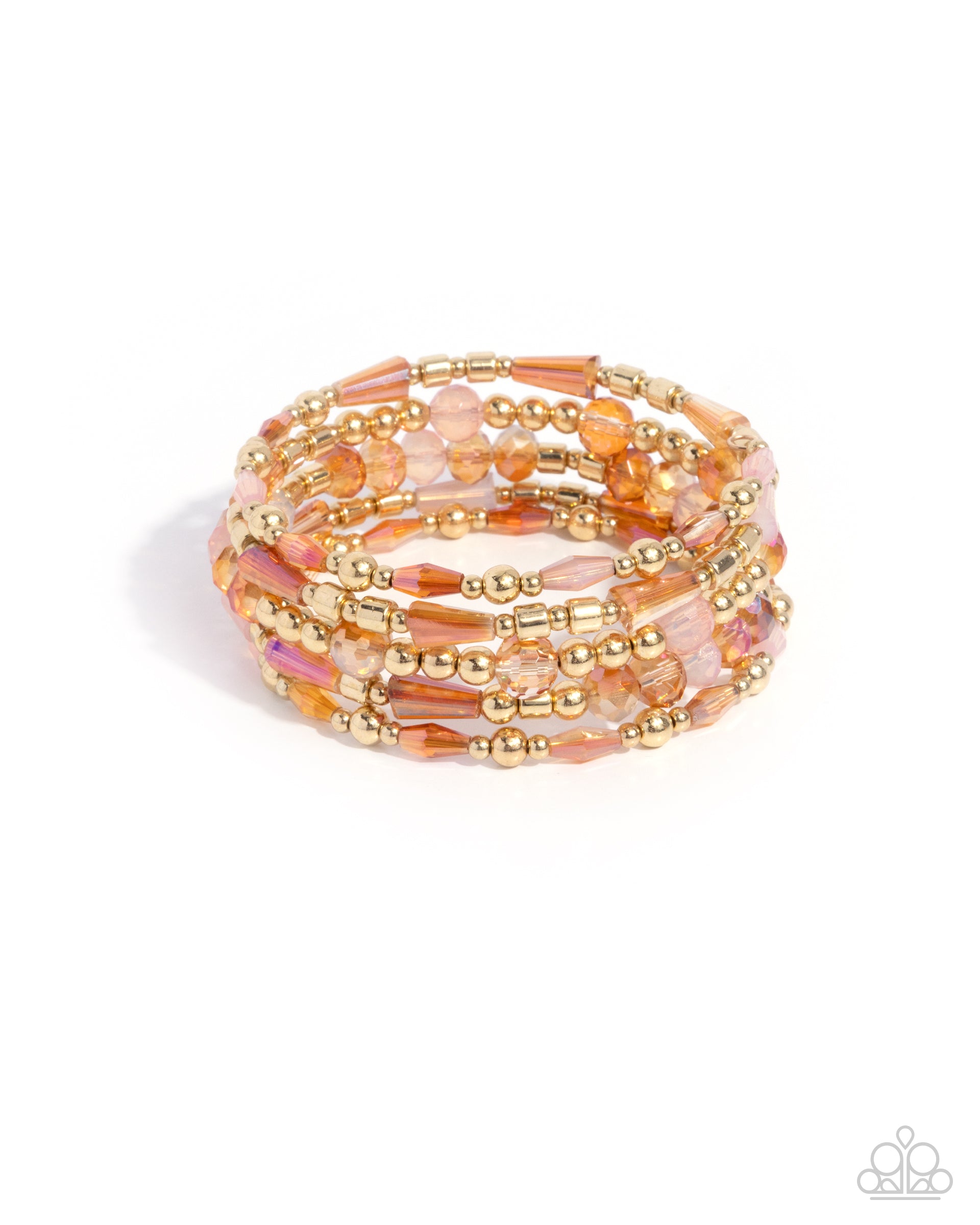 Seasoned Stack - orange - Paparazzi bracelet