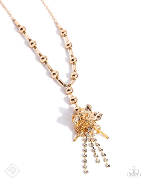 Secret Gardener - gold - Paparazzi necklace