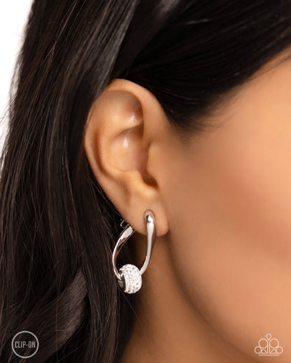 Secret Standout - white - Paparazzi CLIP ON earrings