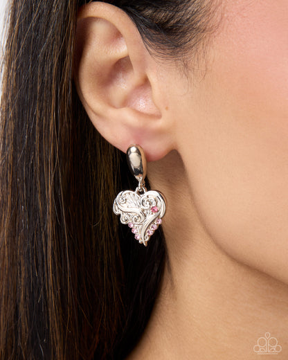 Secret Suitor - pink - Paparazzi earrings