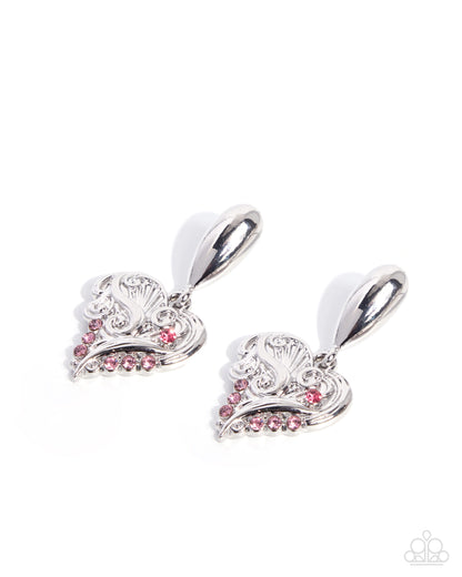 Secret Suitor - pink - Paparazzi earrings