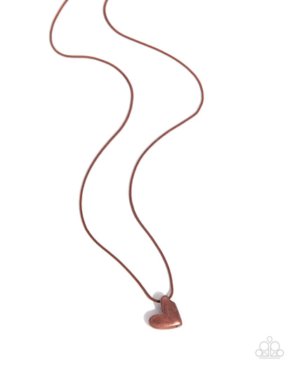 Secretly Smitten - copper - Paparazzi necklace