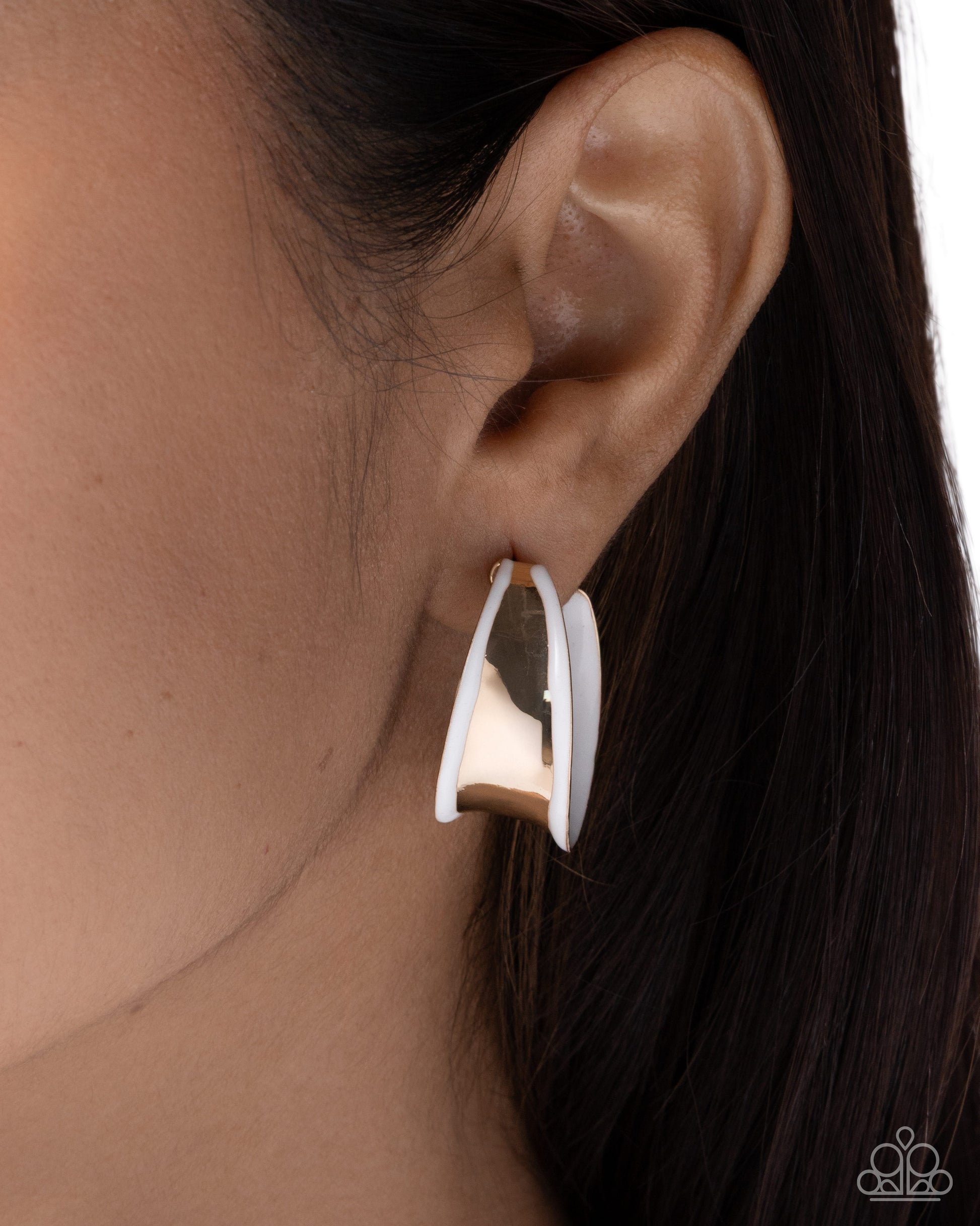 Secure Surprise - white - Paparazzi earrings