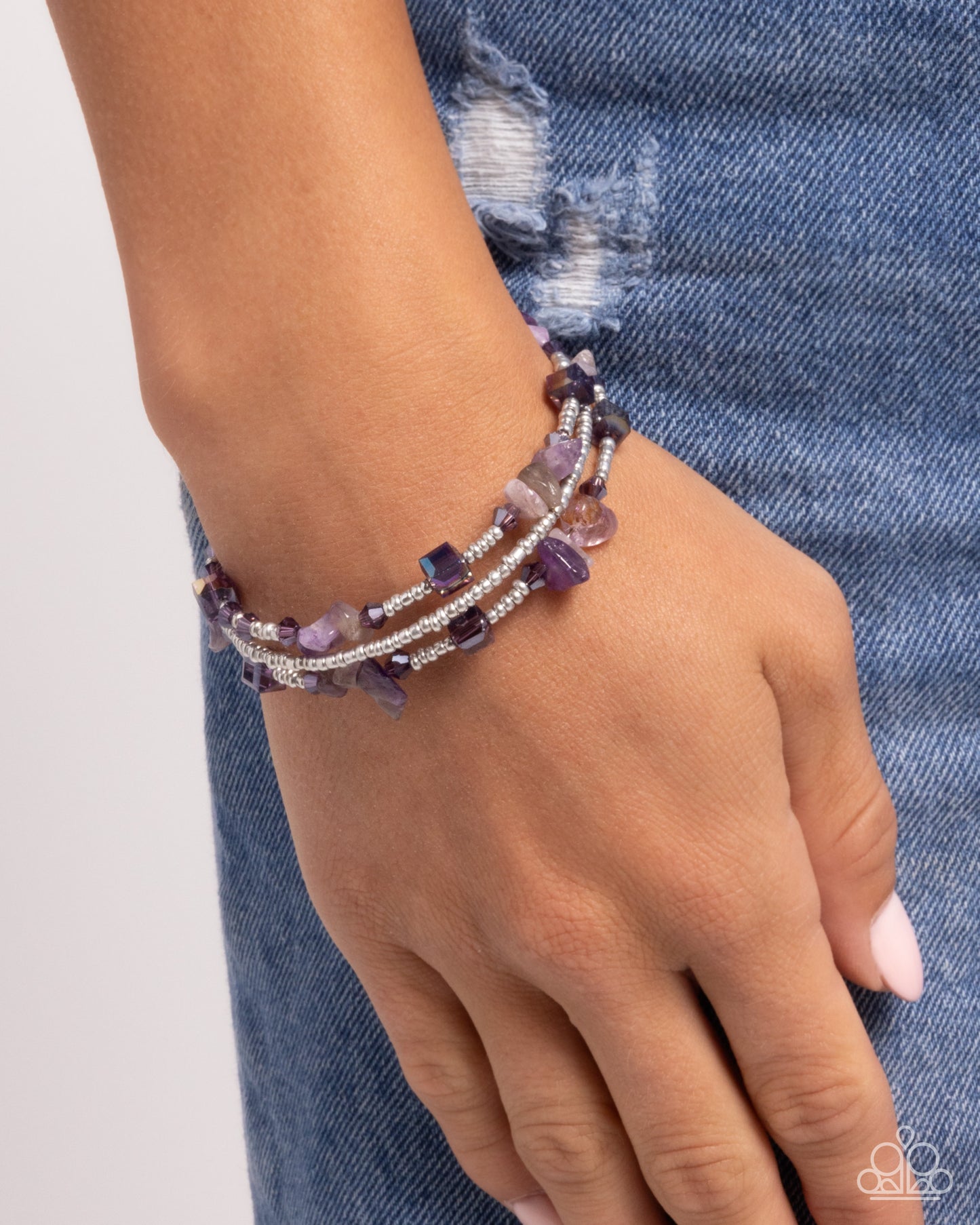 Seed Bead Scene - purple - Paparazzi bracelet