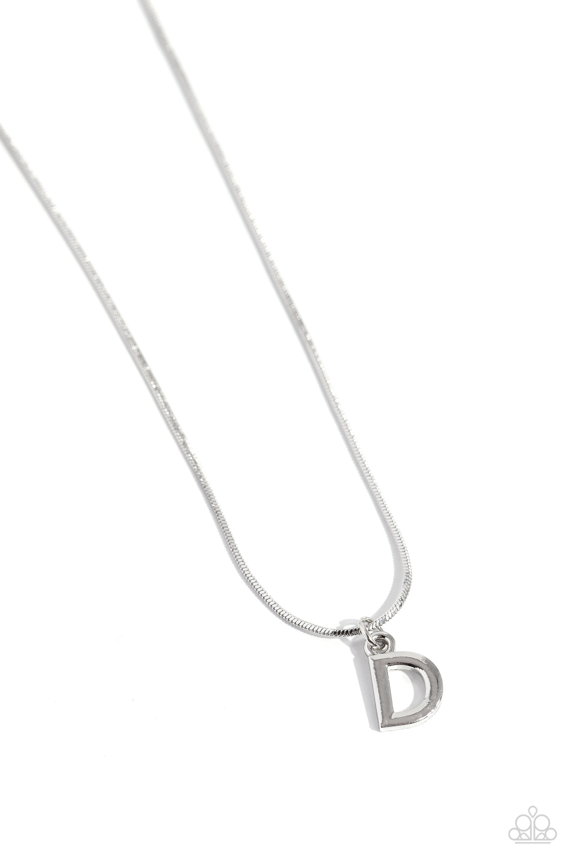 Sterling Silver Celtic Initial Letter D Necklace