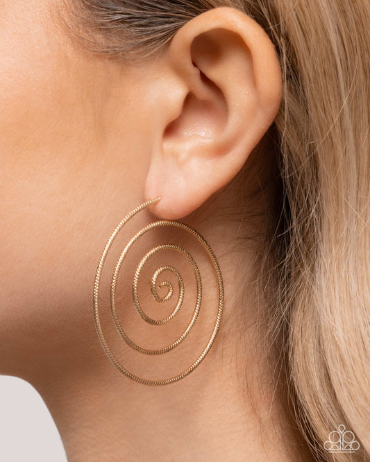 Seize the Spiral - gold - Paparazzi earrings