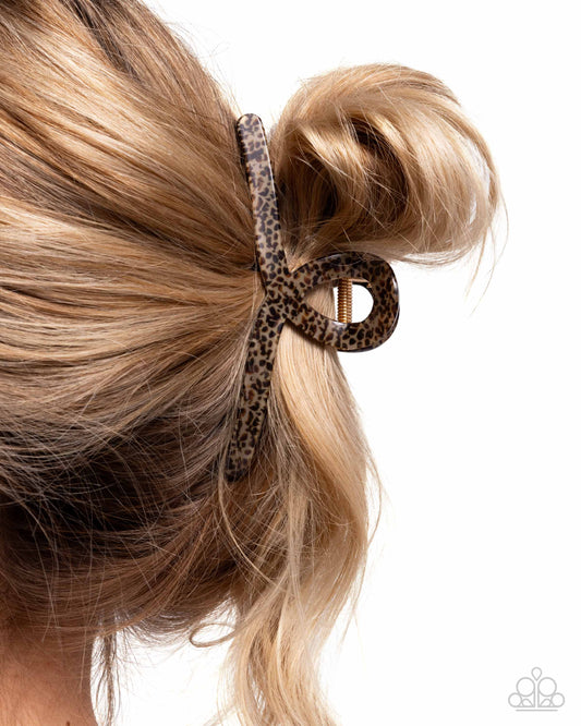 Seize the Spots - brown - Paparazzi hair clip