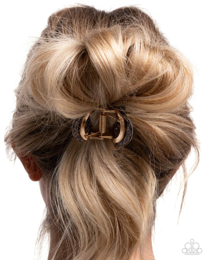 Seize the Spots - brown - Paparazzi hair clip
