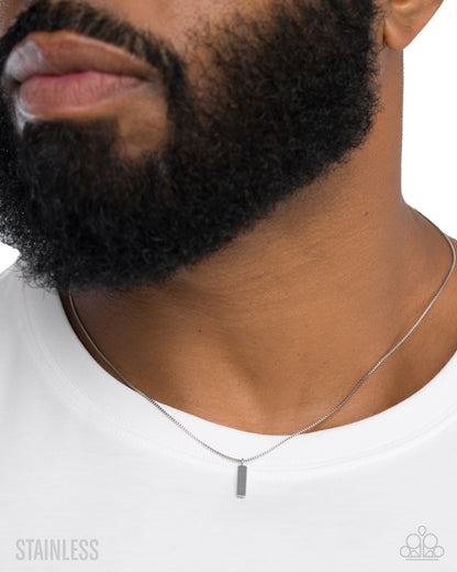 Seize the Stainless - silver - Paparazzi MENS necklace