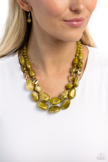 Seize the Statement - green - Paparazzi necklace