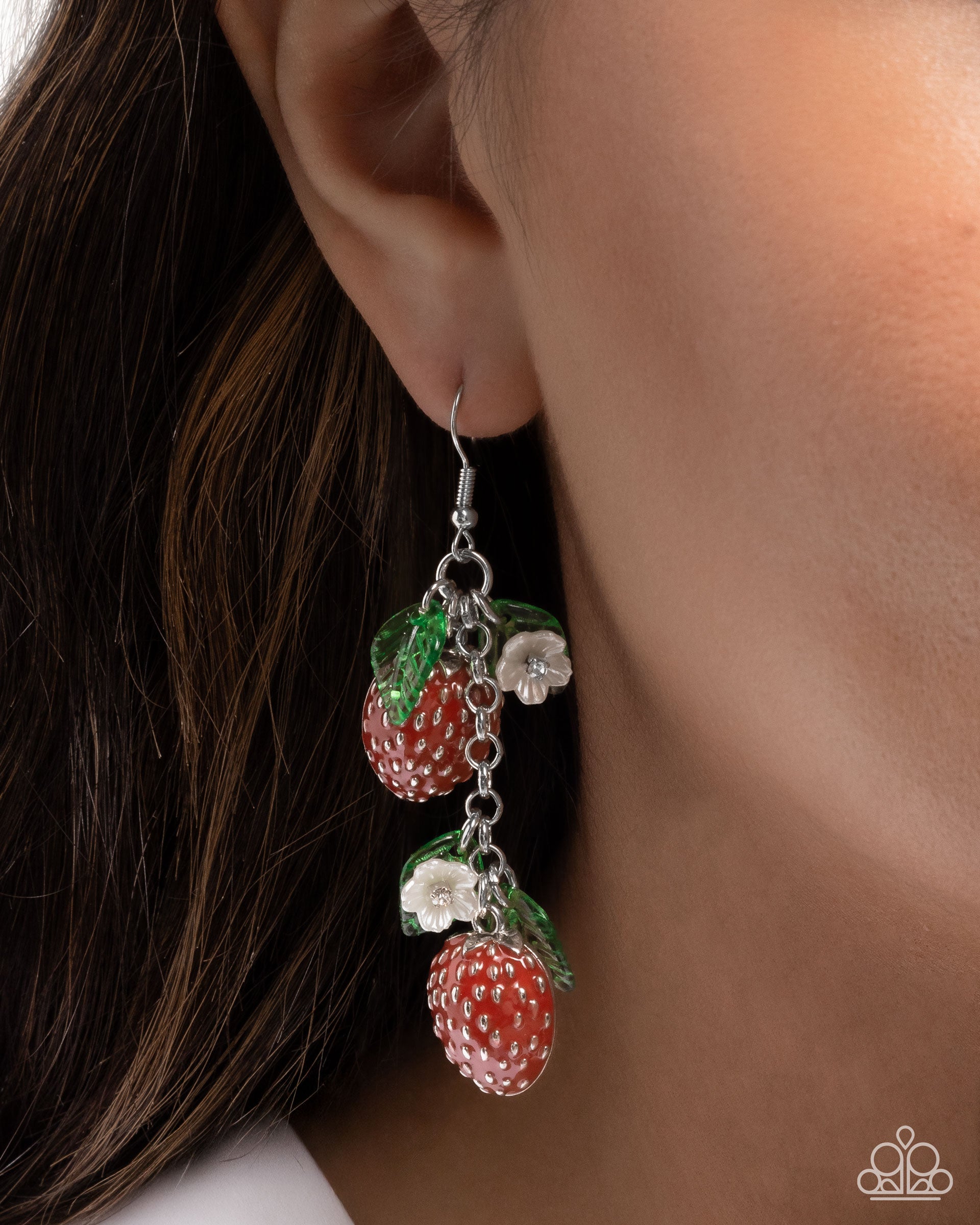 Seize the Strawberries - red - Paparazzi earrings