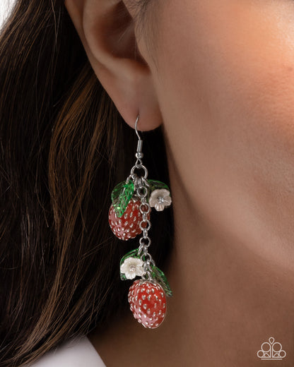 Seize the Strawberries - red - Paparazzi earrings