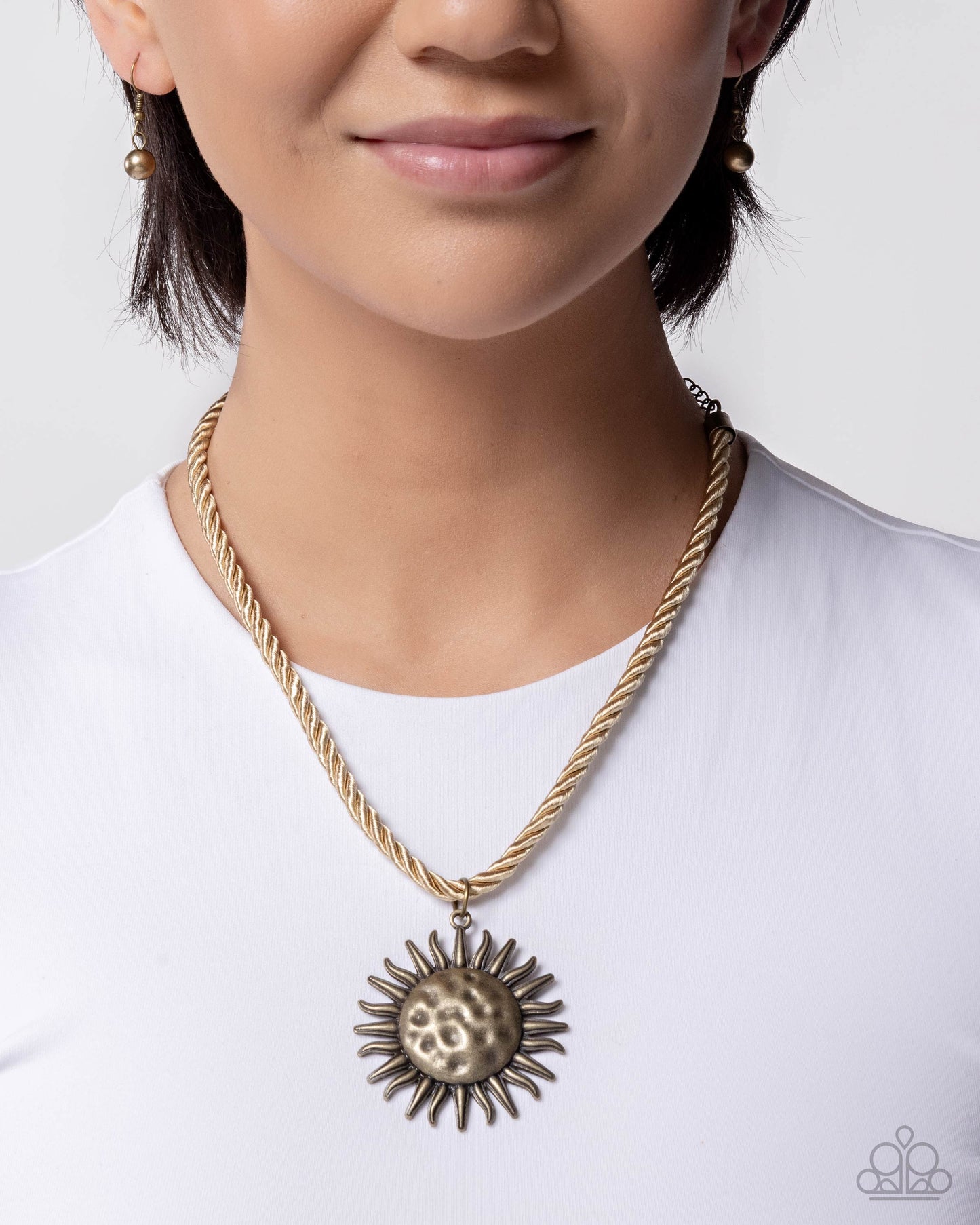 Seize the Sun - brass - Paparazzi necklace