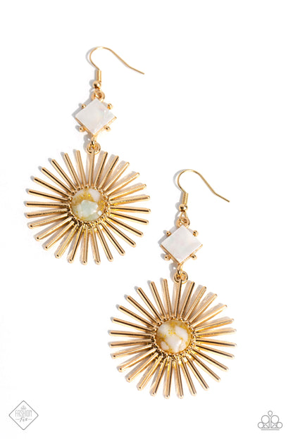 Seize the Sunburst - gold - Paparazzi earrings