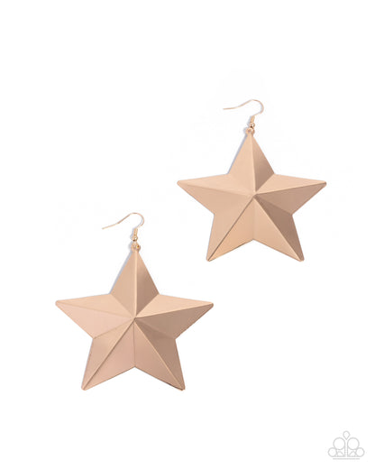 Seize the Superstars - gold - Paparazzi earrings