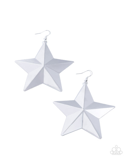 Seize the Superstars - silver - Paparazzi earrings