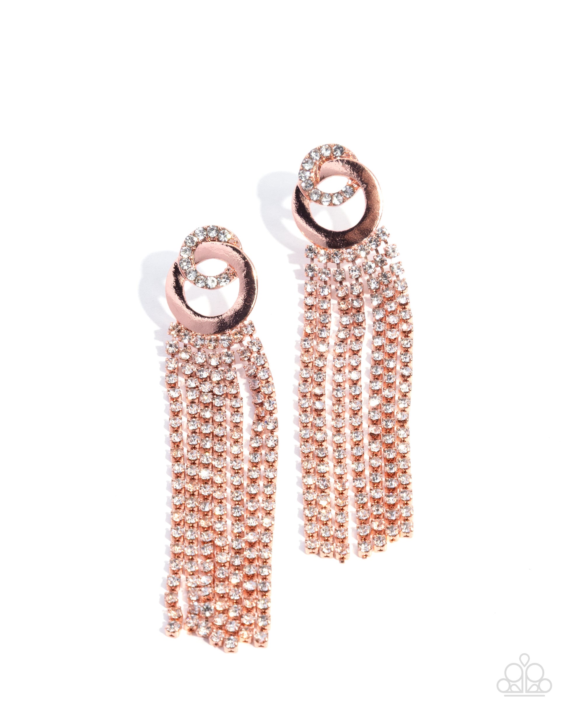 Seldom Strands - copper - Paparazzi earrings