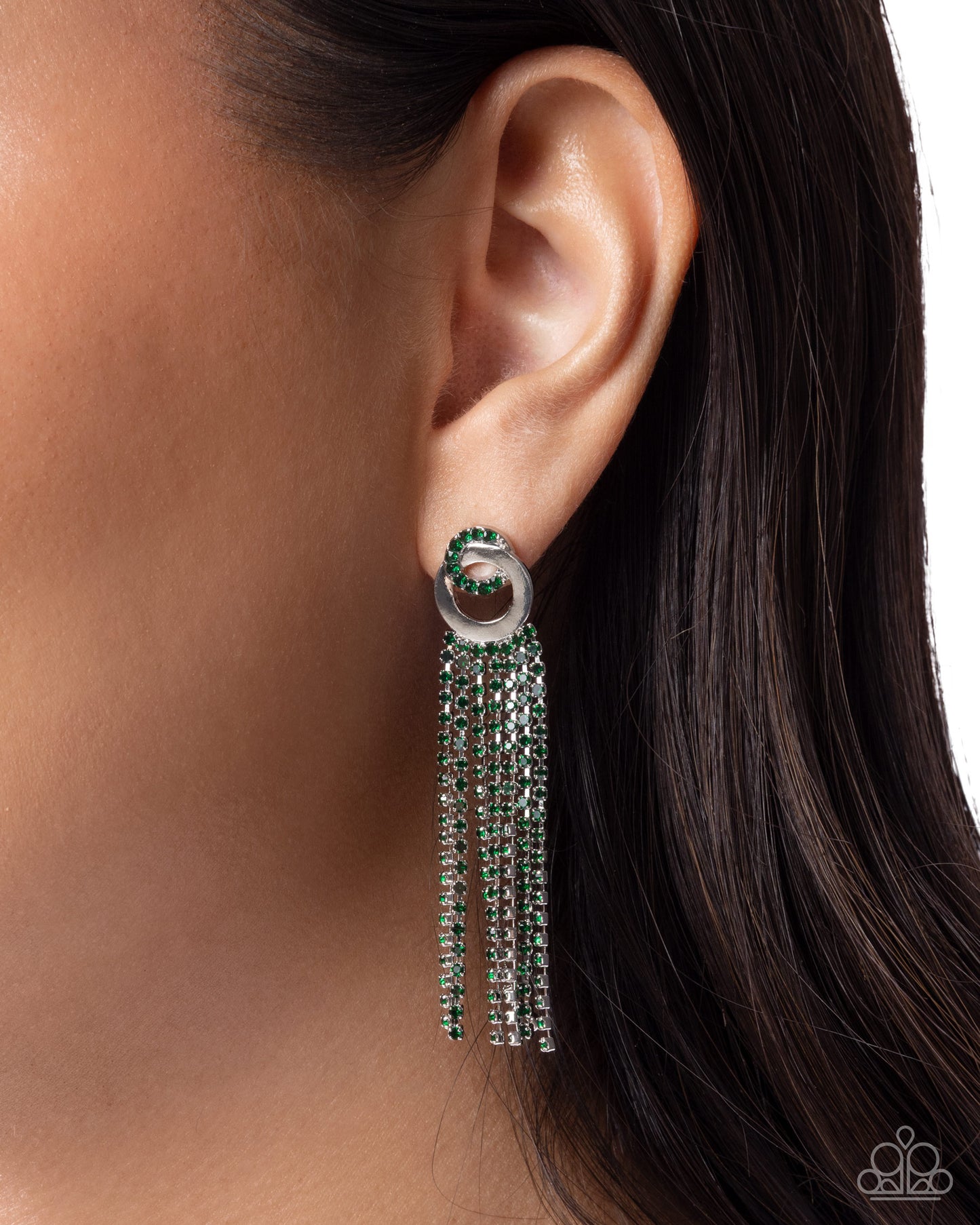 Seldom Strands - green - Paparazzi earrings
