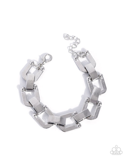 Self-Assured Statement - silver - Paparazzi bracelet