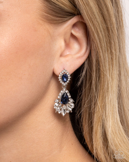 Self-Composed - blue - Paparazzi earrings