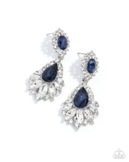 Self-Composed - blue - Paparazzi earrings