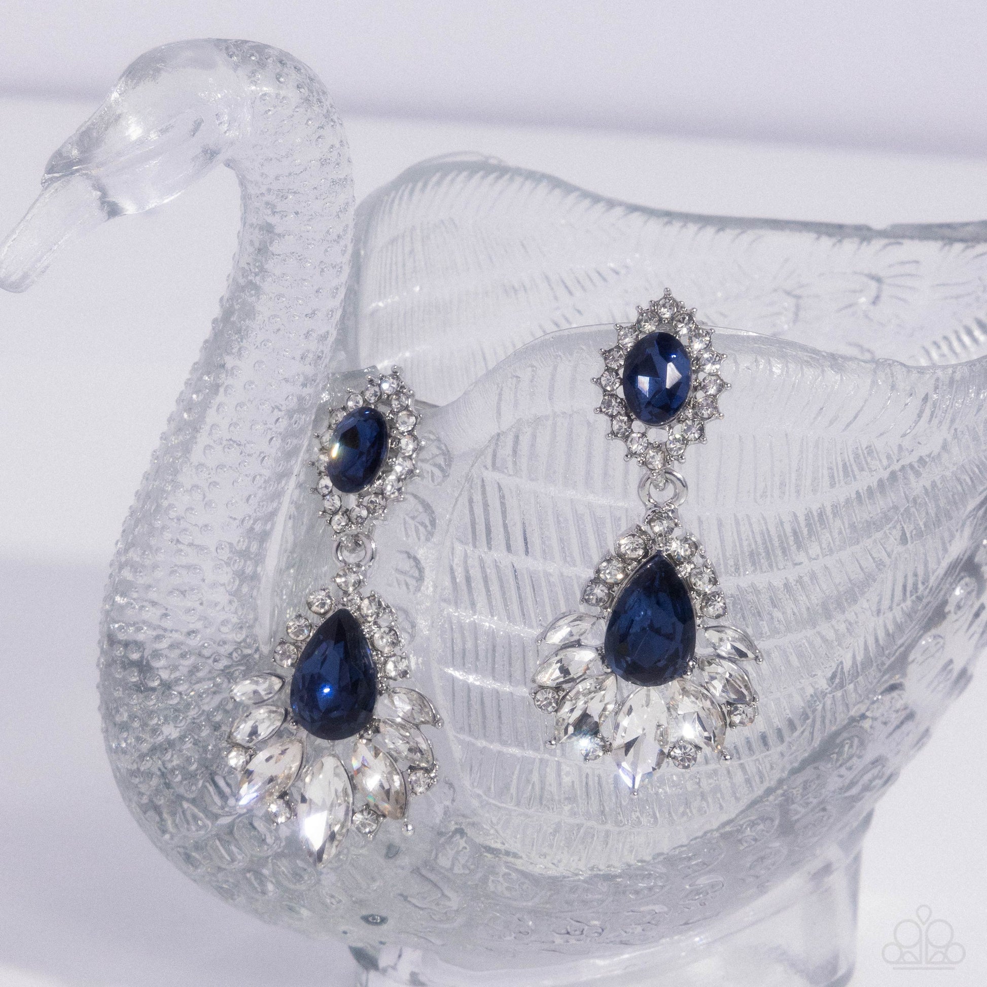 Self-Composed - blue - Paparazzi earrings