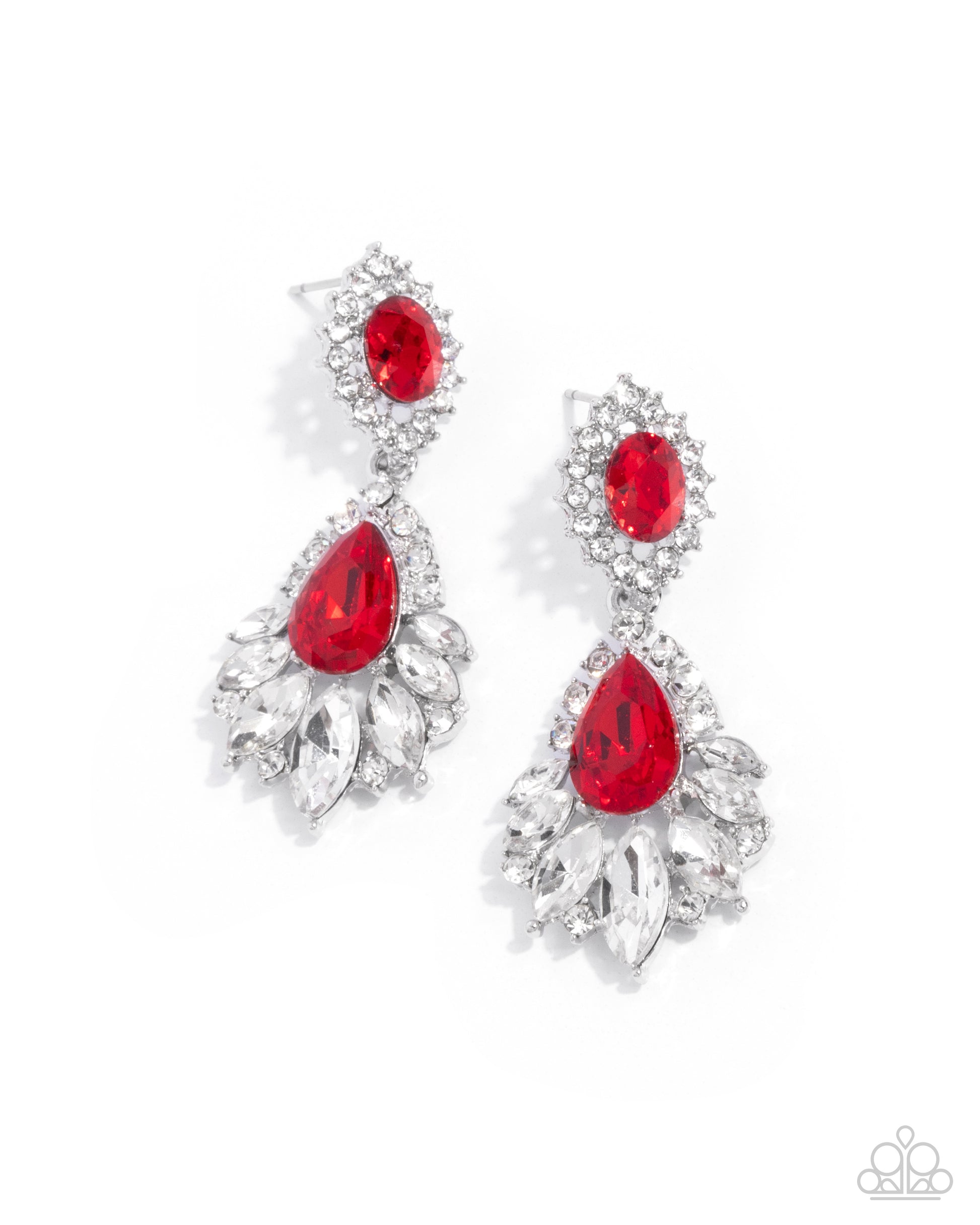 Self-Composed - red - Paparazzi earrings