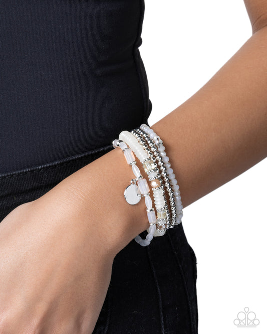 Semester Strands - white - Paparazzi bracelet
