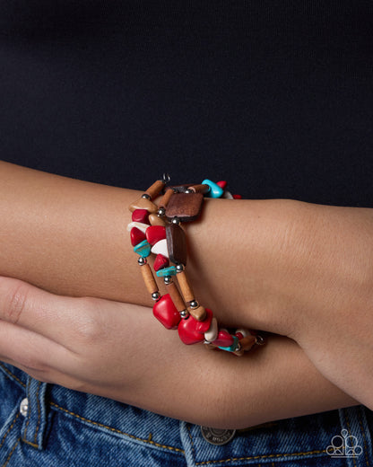 Sensational Stones - red - Paparazzi bracelet
