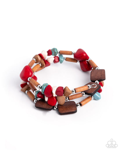 Sensational Stones - red - Paparazzi bracelet