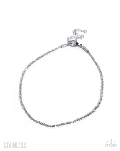 Sensational Strength - silver - Paparazzi anklet