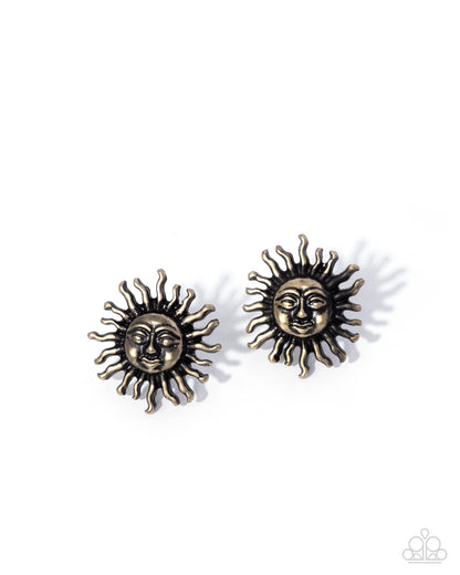 Sensational Sunrise - brass - Paparazzi earrings