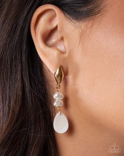 Sensational Sway - white - Paparazzi earrings