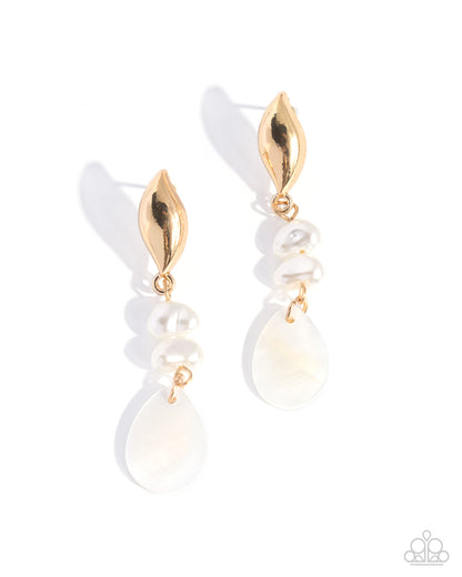 Sensational Sway - white - Paparazzi earrings
