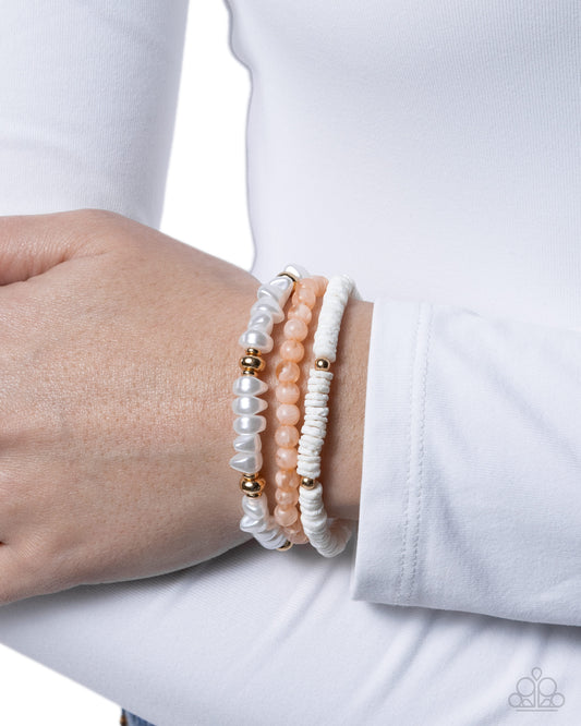 Sensible Shells - orange - Paparazzi bracelet