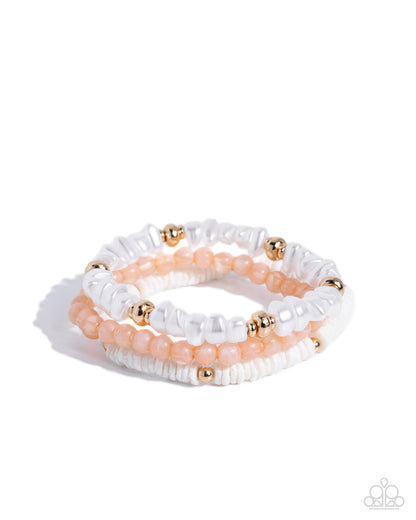 Sensible Shells - orange - Paparazzi bracelet