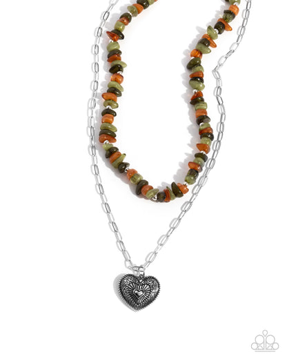 Sentimental Santa Fe - green - Paparazzi necklace
