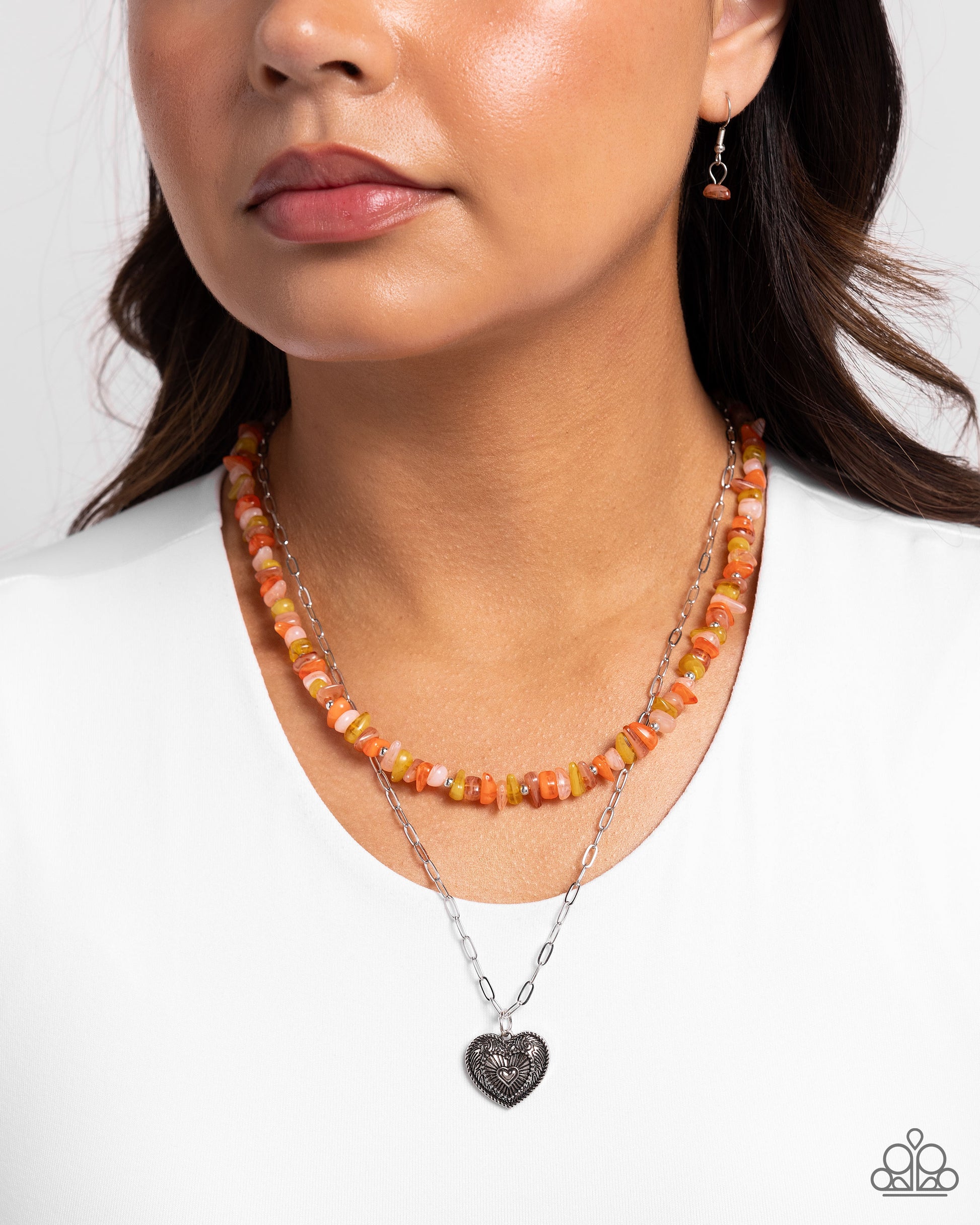 Sentimental Santa Fe - orange - Paparazzi necklace
