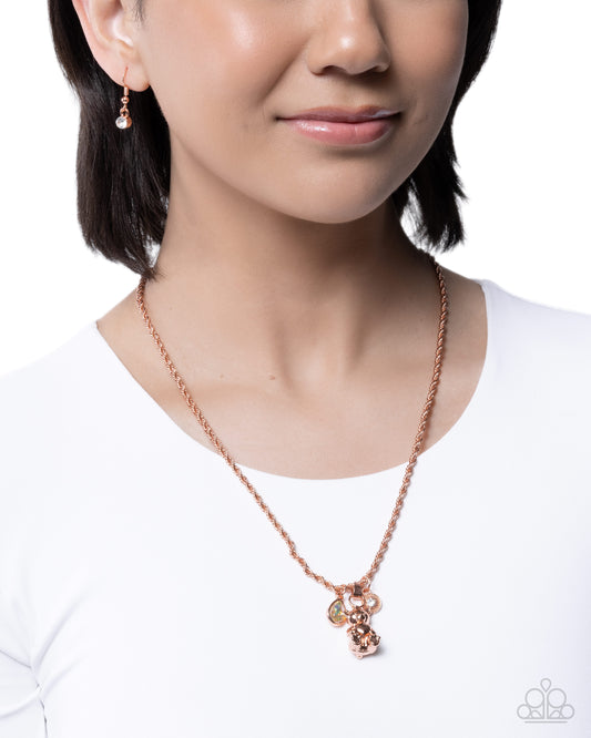 Sentimental Scraps - copper - Paparazzi necklace