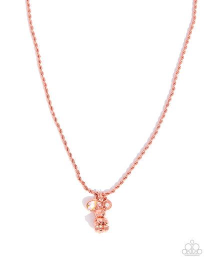 Sentimental Scraps - copper - Paparazzi necklace