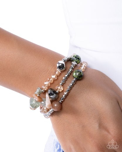 Sentimental Stack - green - Paparazzi bracelet