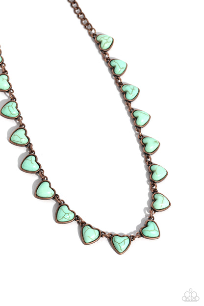 Sentimental Stones - copper - Paparazzi necklace