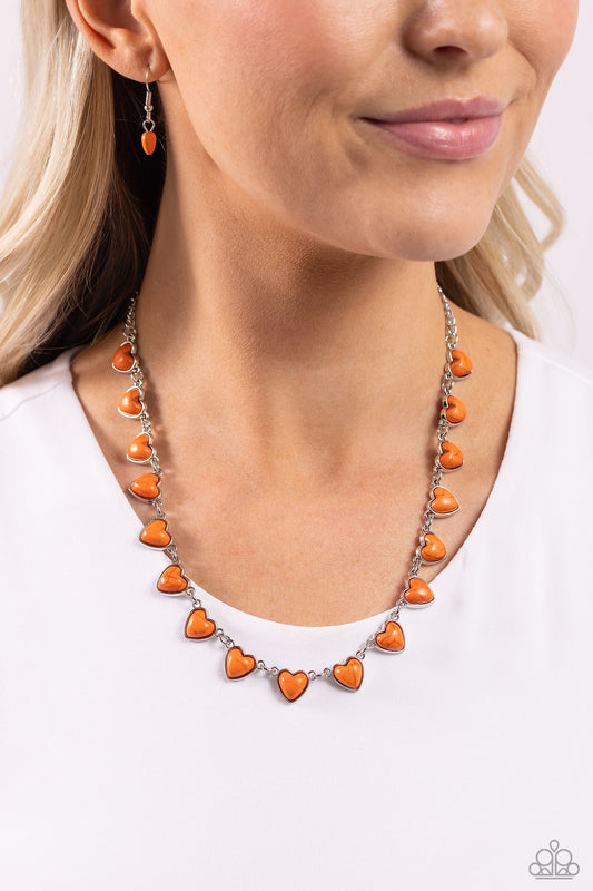 Sentimental Stones - orange - Paparazzi necklace