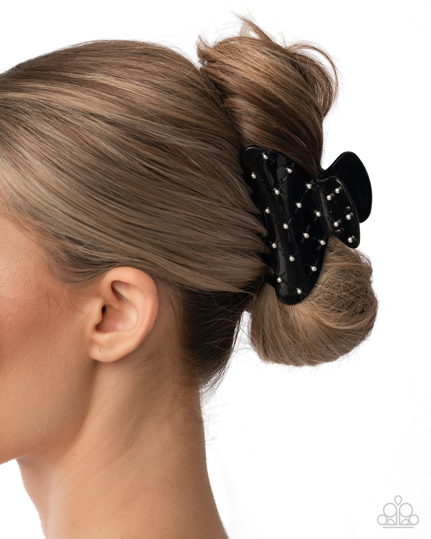 Sentimental Studs - black - Paparazzi hair clip
