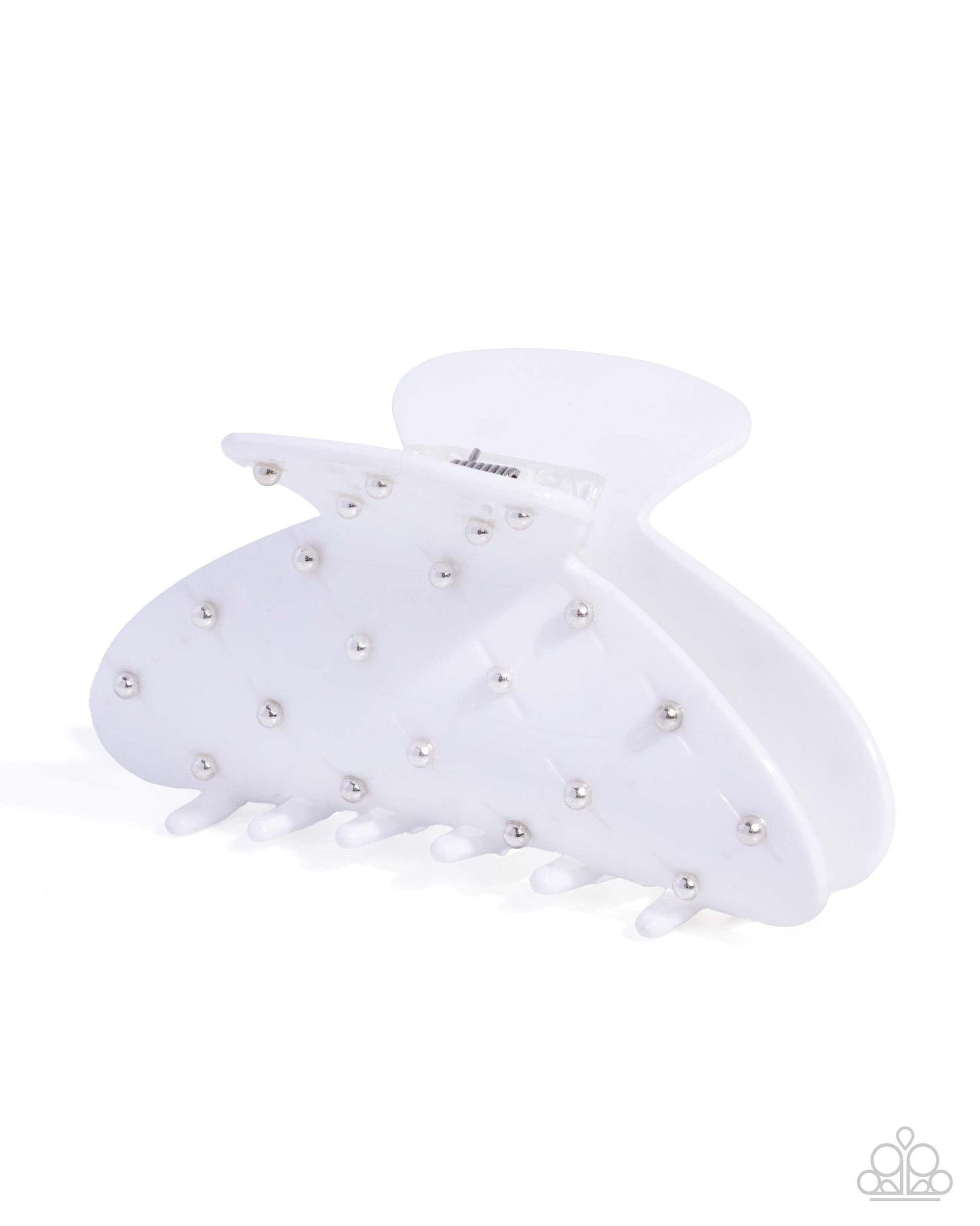 Sentimental Studs - white - Paparazzi hair clip