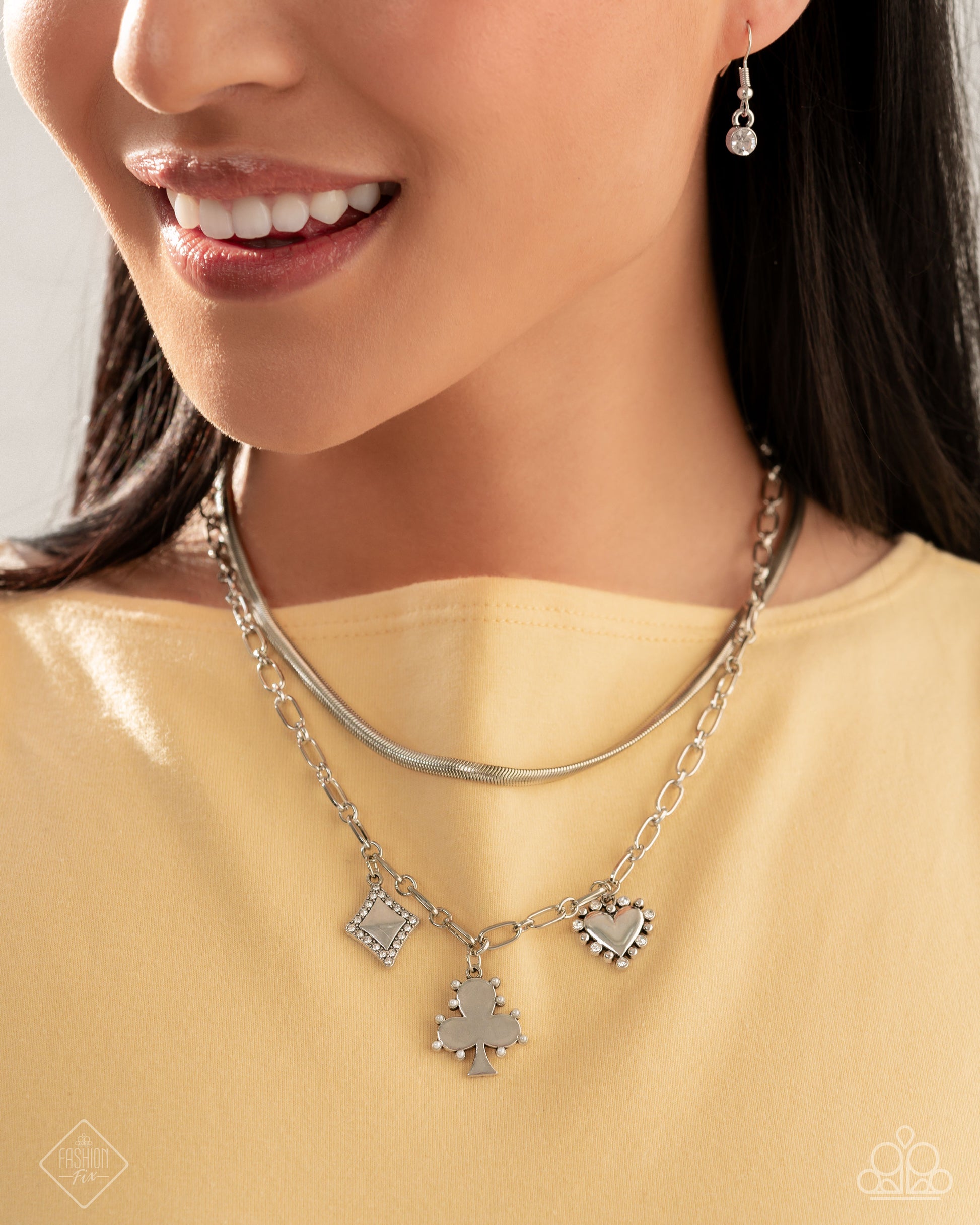 Sentimental Sunset - white - Paparazzi necklace